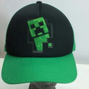 Minecraft Green & Black Baseball Cap